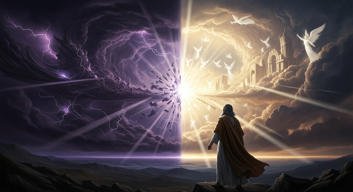 "Post Tenebras Lux" bible verse, as the phrase is a Latin motto meaning "After darkness, light" that became a rallying cry for the Protestant Reformation to signify the rediscovery of biblical truth after a period of spiritual darkness.