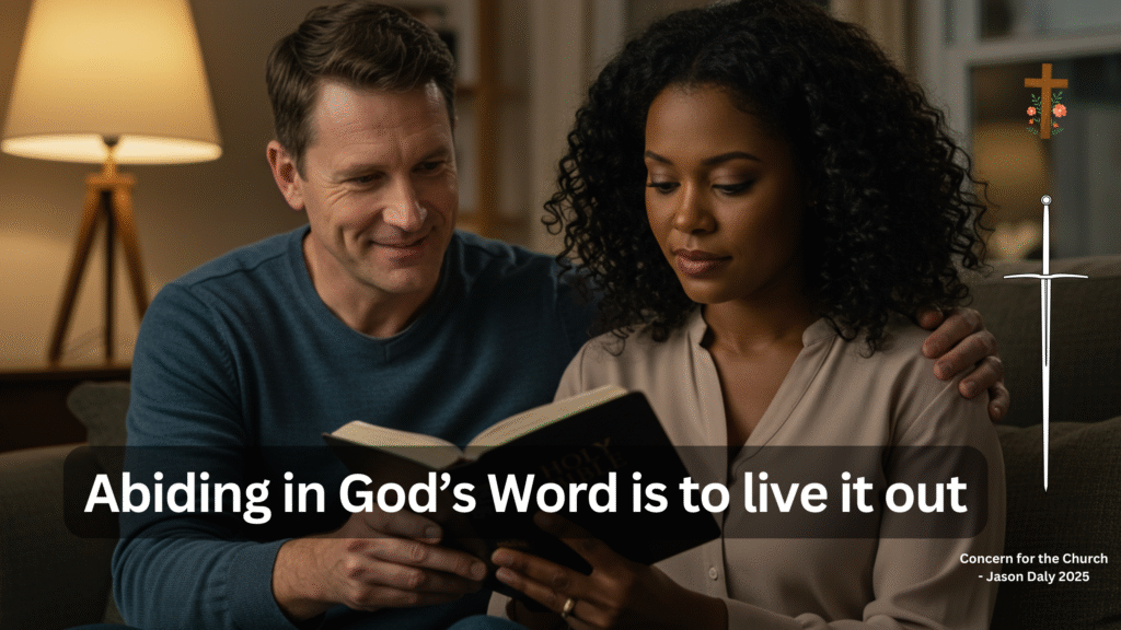 Two people are reading the bible and learning how to live life according to Jesus's words.