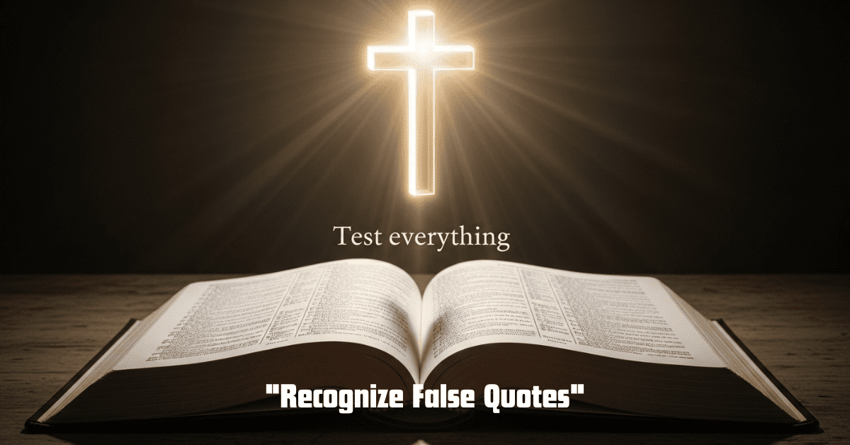 A glowing cross rises from an open Bible, symbolizing biblical discernment